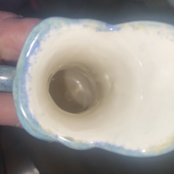 Mid century vase/pitcher blue shades drip glaze T5 - Picture 2 of 7